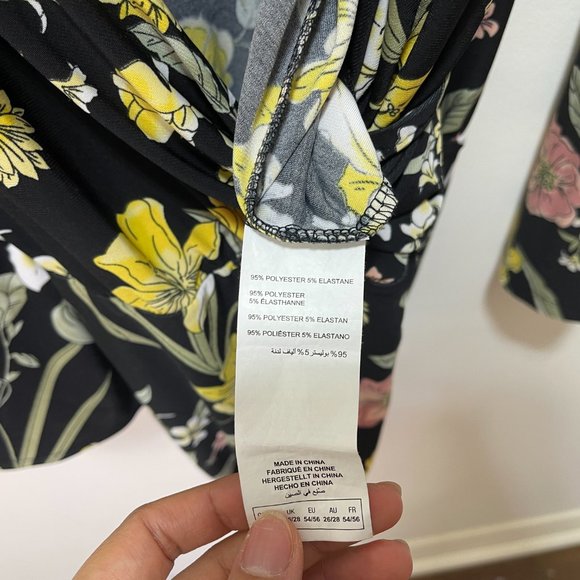 Love & Legend Black Floral Deep V-Neck Bodysuit sz 3X - Picture 7 of 10